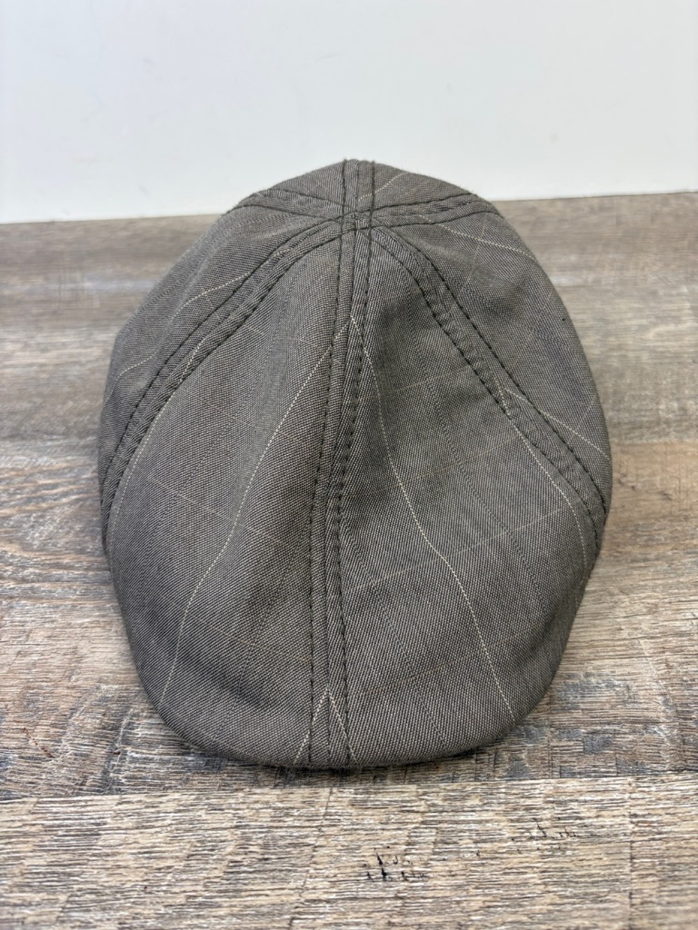 Goorin Bros Gray Pinstripe Ivy Newsboy Flat Cap Hat Size M